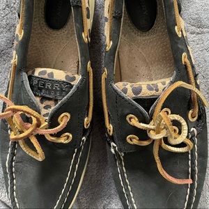 Leopard print sperrys
